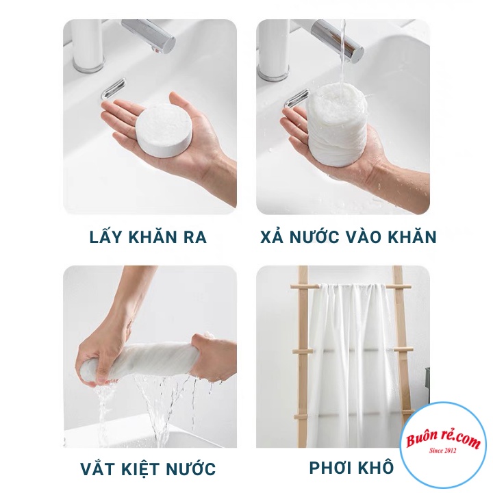 Sỉ 5 khăn tắm viên nén du lịch (70x140cm) dùng một lần -  Khăn tắm viên nén cotton tiện lợi -Br 01596 | BigBuy360 - bigbuy360.vn