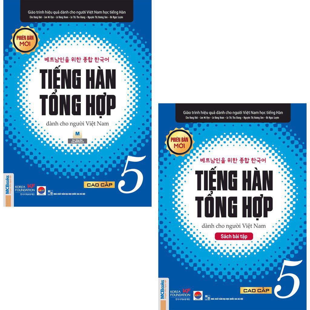 Sách học tiếng Hàn - Combo Tiếng Hàn Tổng Hợp Dành Cho Người Việt Nam Cao Cấp 5 (Giáo trình + Sách Bài Tập)