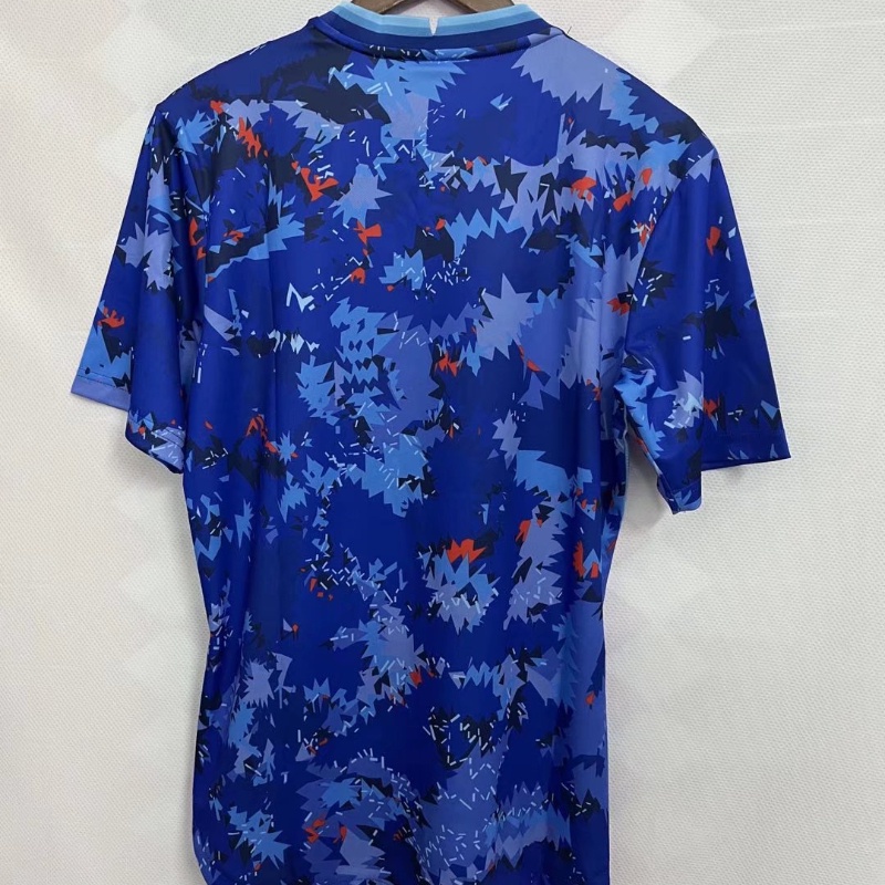 Áo Thun Thể Thao Tay Ngắn Màu Xanh Dương Size S-XXL 22-23