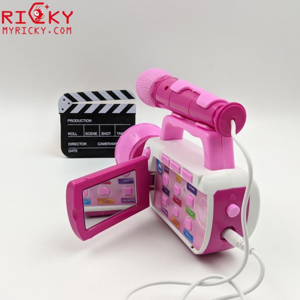 Máy quay phim- Bộ đồ chơi tập làm phóng viên cho bé