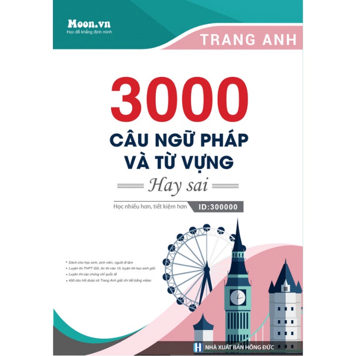 Sách 3000 Câu Ngữ Pháp Và Từ Vựng Hay Sai - Cô Trang Anh