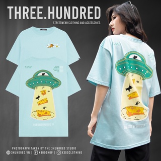 Áo Thun Cheese Hundred UFO Màu Xanh