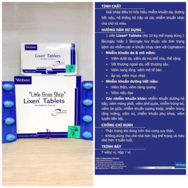 Lixen Tablets- Viên Nhai Trị Viêm Da, Nhiễm Khuẩn🌈🌈