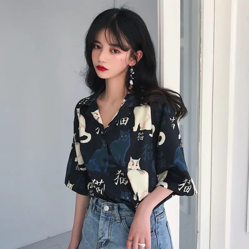 Xả kho- Áo sơ mi nhiều màu hoạt hình cá tính