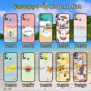 Ốp lưng Vsmart Joy 4 dẻo đen in hình Hello Summer (mùa hè sôi động)