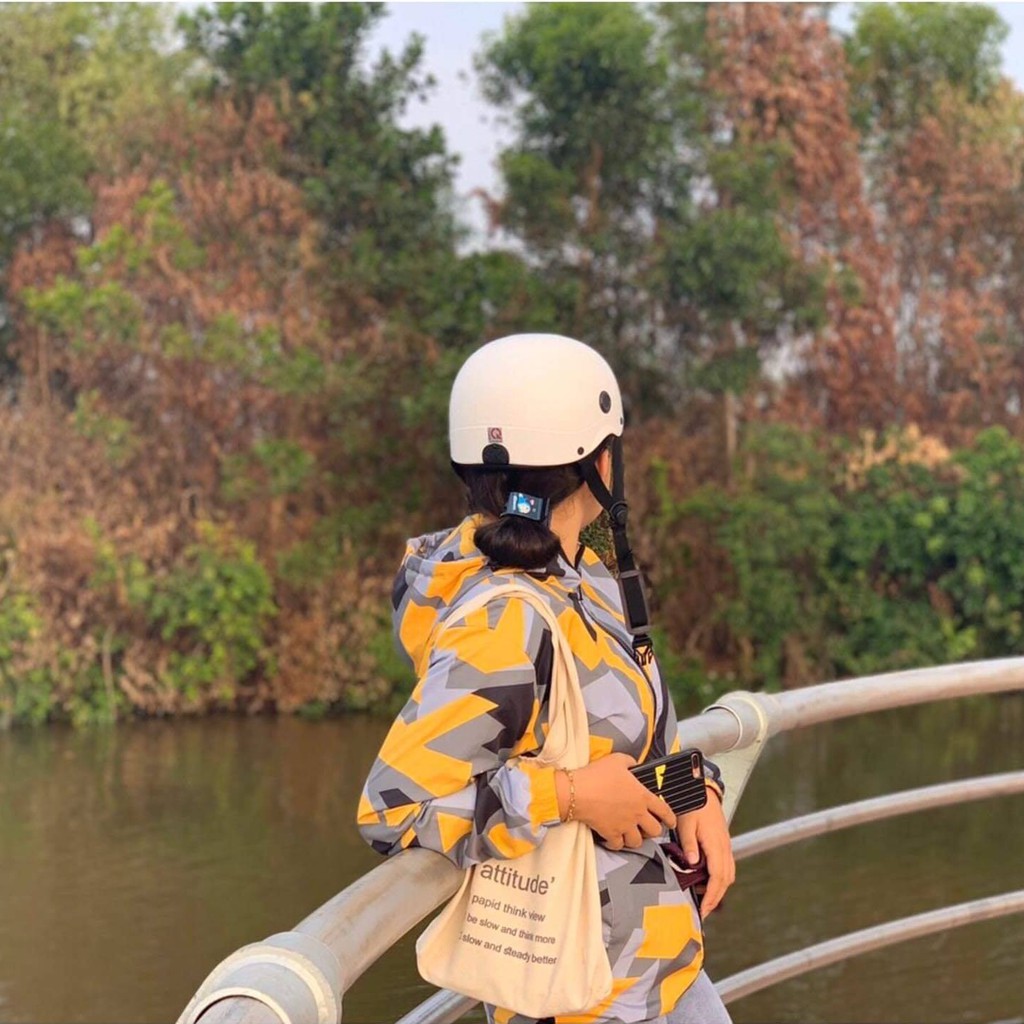 XẢ KHO THANH LÝ - Áo khoác dù in toàn thân phối hình học C021 chất dù lót 2 lớp