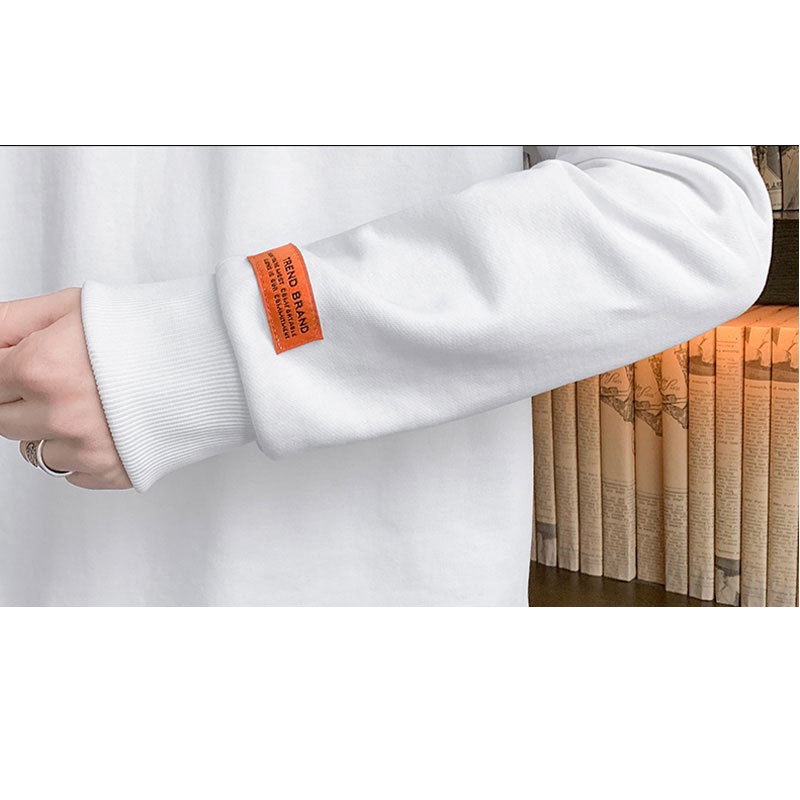 Áo nỉ dài tay cổ tròn form rộng phong cách Hàn quốc