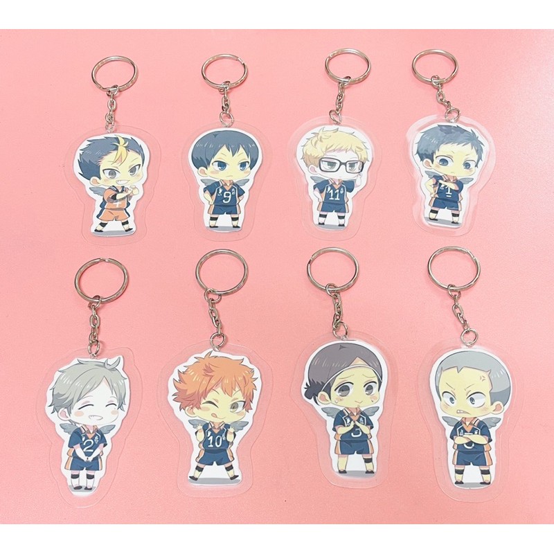 bộ 8 móc khoá haikyuu / moca khoá anime haikyuu