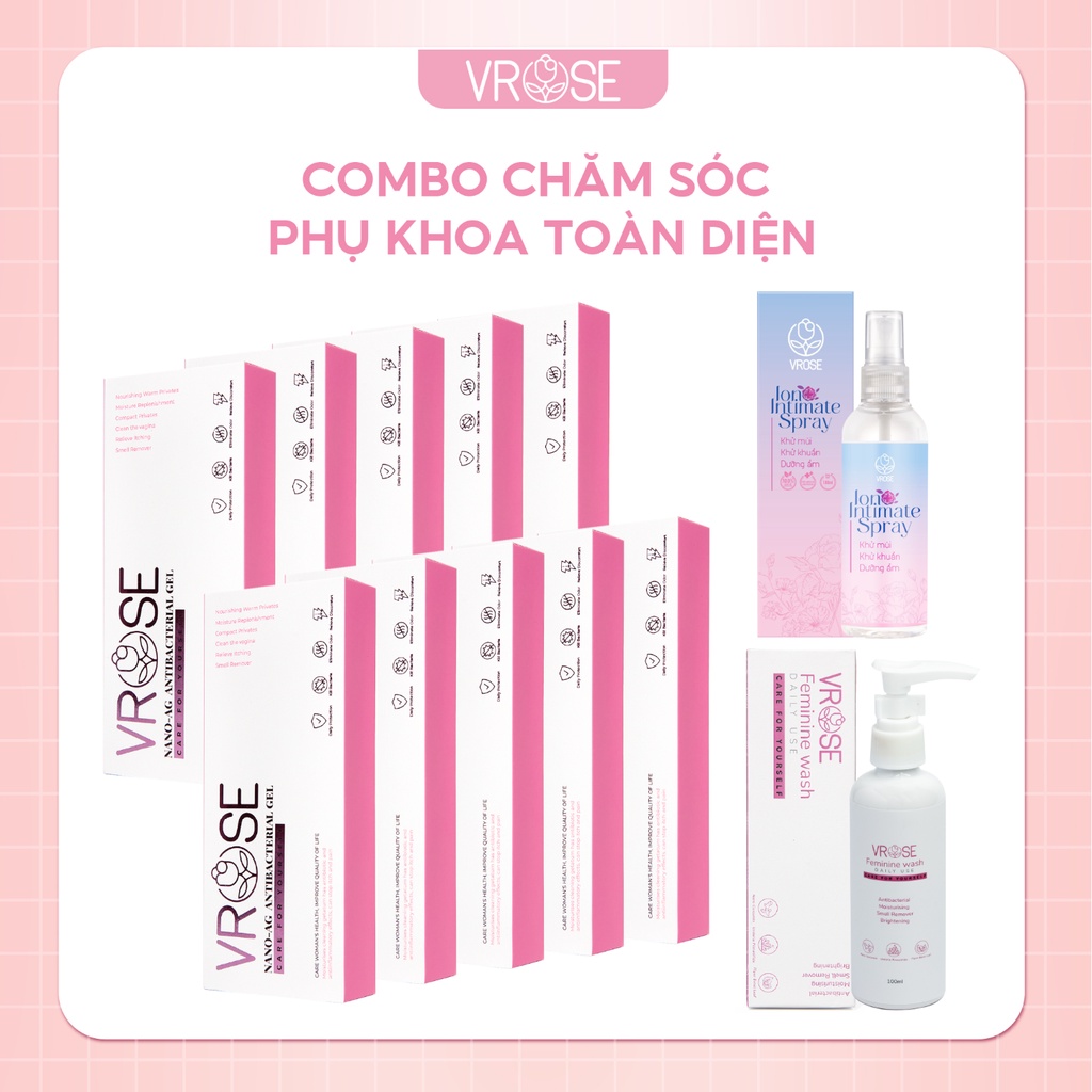 Combo chăm sóc và bảo vệ phụ khoa chuyên sâu Vrose