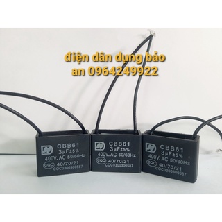 Tụ quạt chân dây loại 2.5uf- 3 uf-4uf-5uf Sử dụng cho tất cả các loại quạt