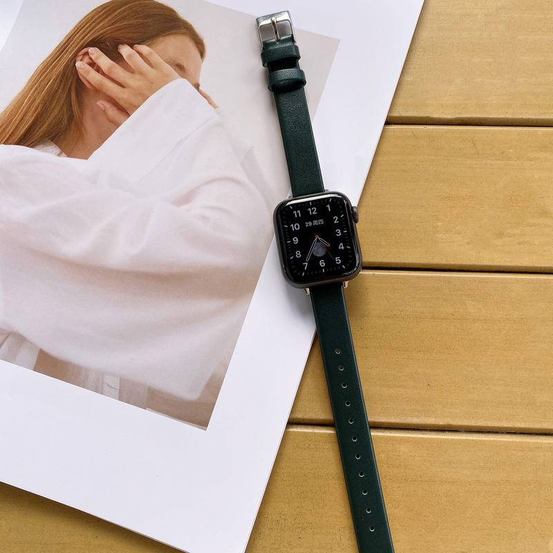 Dây Da Đồng Hồ Đeo Tay Cho iwatch Series 7 6 5 4 3 2 se 41mm 45mm38mm / 40mm / 42mm 44mm