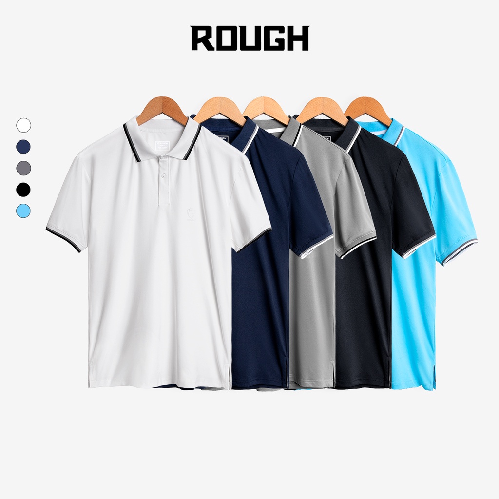 Áo Polo Nam Basic Cotton Pique Chống Nhăn, Form Trẻ Trung 5 Màu Đa Dạng ROUGH