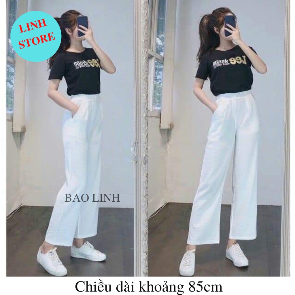 Quần Đũi Ống Rộng Nữ Bigsize LINH STORE Lưng Cao Dáng Suông Dài Công Sở Mặc Đi Làm Đi Học