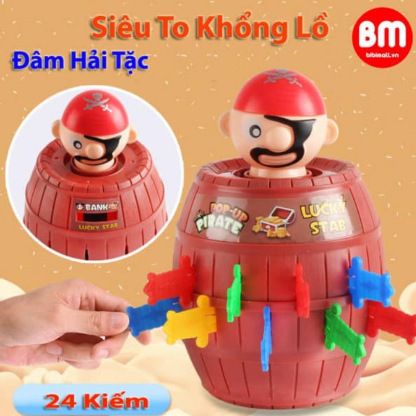 Đồ Chơi Đâm Hải Tặc KINPOW Loại Lớn 24 Phụ Kiện Cho Các Bé Chơi Đội Nhóm Vui Nhộn