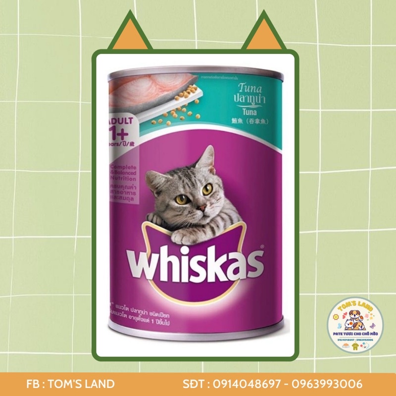 Pate Whiskas Lon 400g Cho Mèo  🐱
