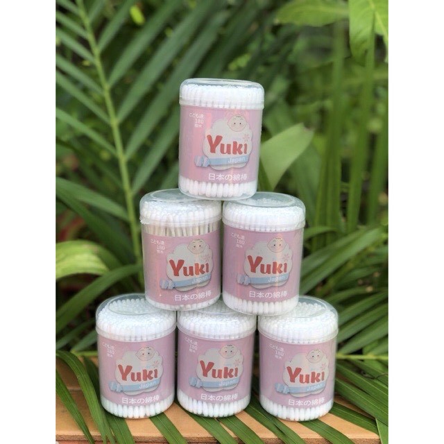 Hộp 180 tăm bông Yuki Nhật Bản cho bé yêu