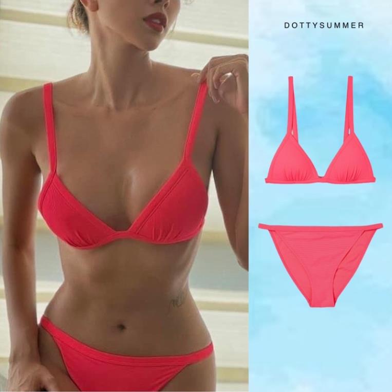 Đồ Bơi Áo Tắm Bikini Đi Biển 2 Mảnh Nâng Ngực Xuất Khẩu Hờ Mờ *