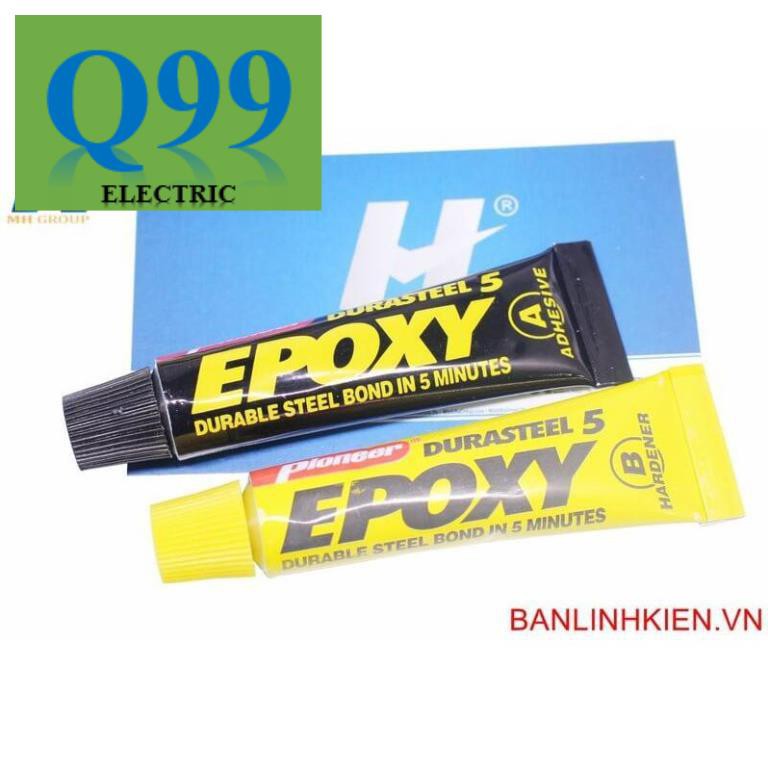 [Giá rẻ] [Q99] Keo Epoxy AB 2 Thành Phần Màu Ghi Zin