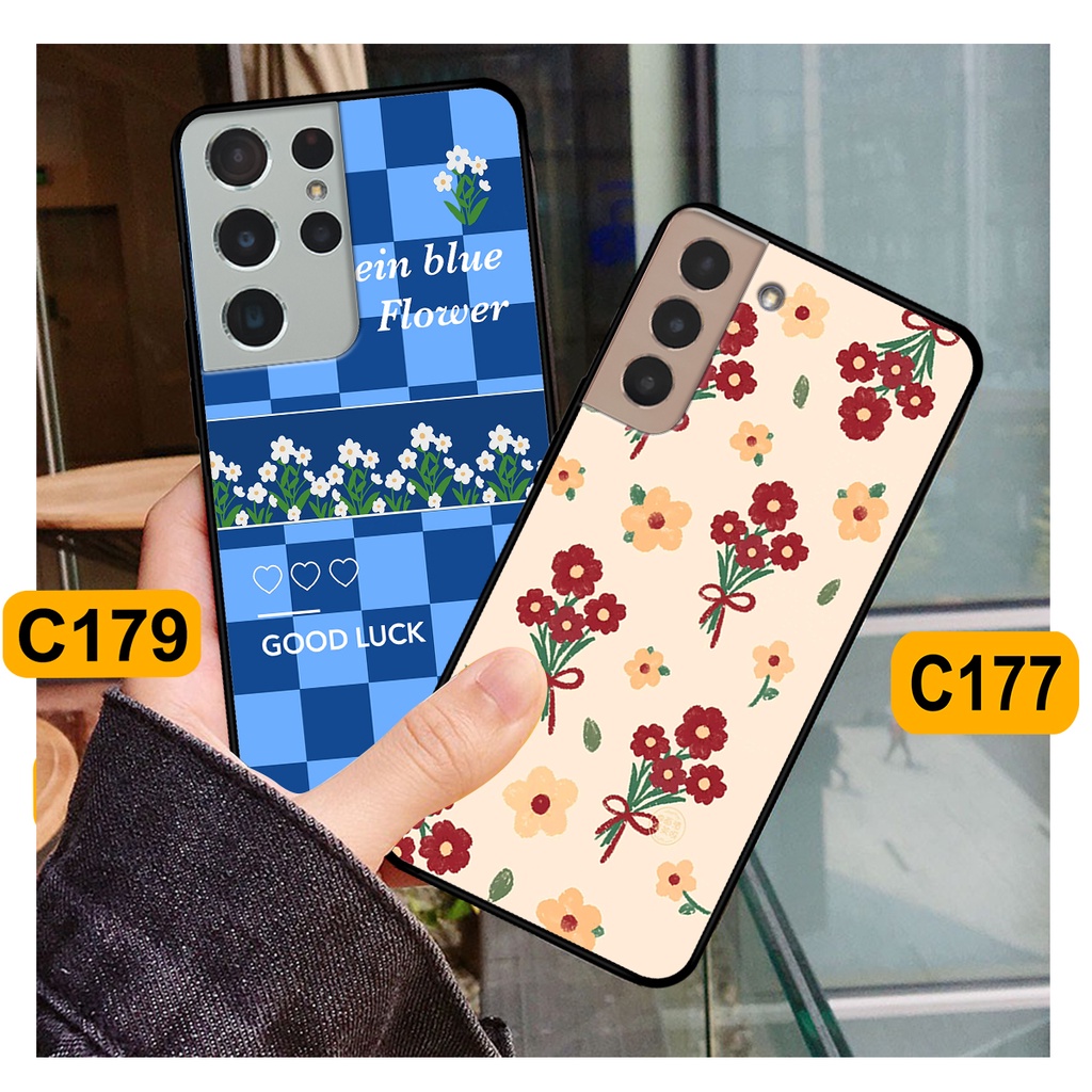 Ốp Samsung S21 - S21 FE - S21 Plus - S21+ / S21 Ultra in hình hoa cỏ nhẹ nhàng,họa tiết caro xinh xắn.ốp lưng chống sốc