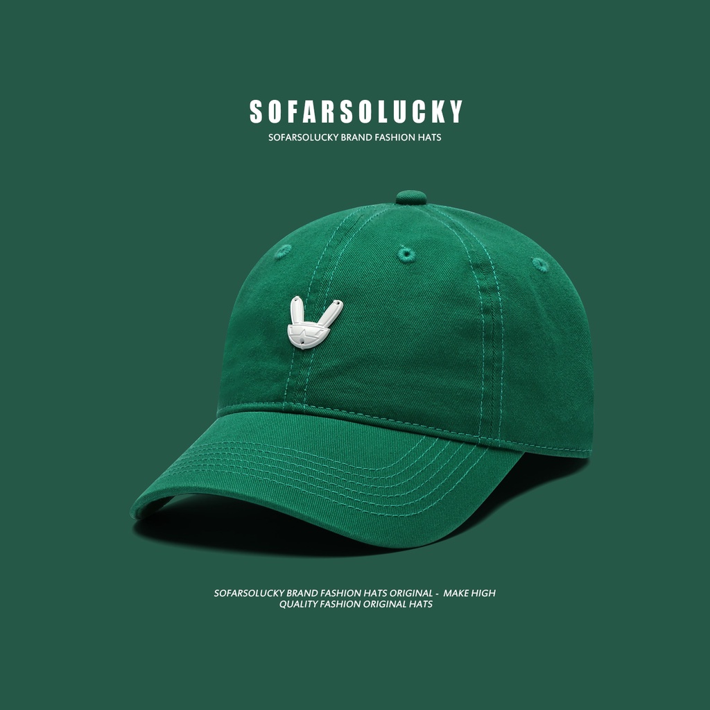 Mũ Lưỡi Trai Mềm Mại Che Nắng Mùa Xuân Hè In Nhãn Thỏ Hoạt Hình Đơn Giản Phong Cách Nhật Bản Cho Nam