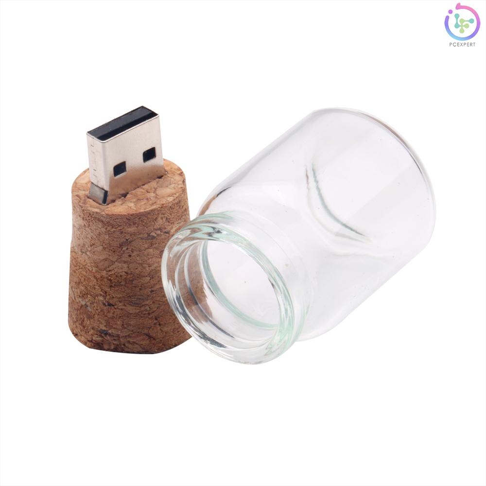 Drift Bottle Style Pendrive 8G Wishing floating bottles USB Flash Drive Plug Wood Flash Memory Stick U Disk for PC