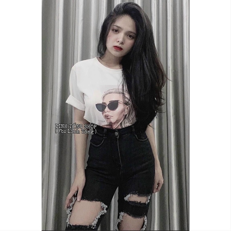 Quần jean siêu cao xám rách(5)