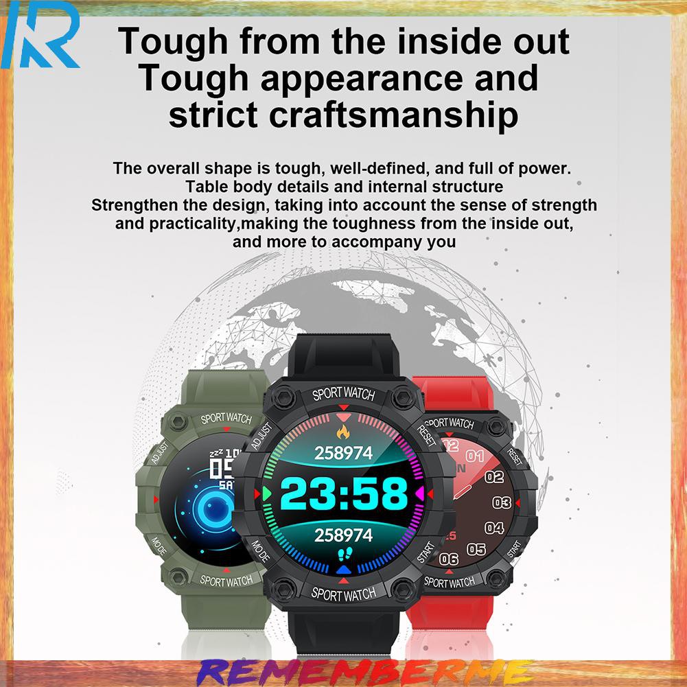 FD68 1.3 inch Touch Smart Watch Heart Rate Reminder Sports Fitness Tracker