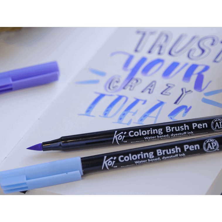 Bút Cọ Màu Nước SAKURA (Bảng 2) Coloring Brush Pen 48 Màu