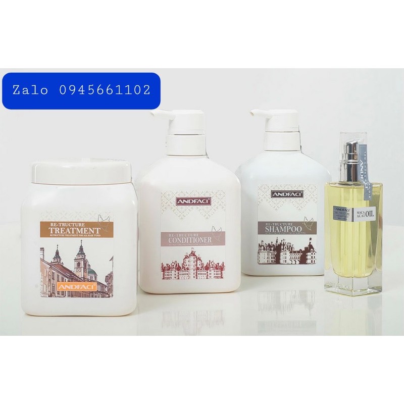 Dầu gội - xả siêu mềm mượt siêu phân tử Andfaci 650ml chính hãng