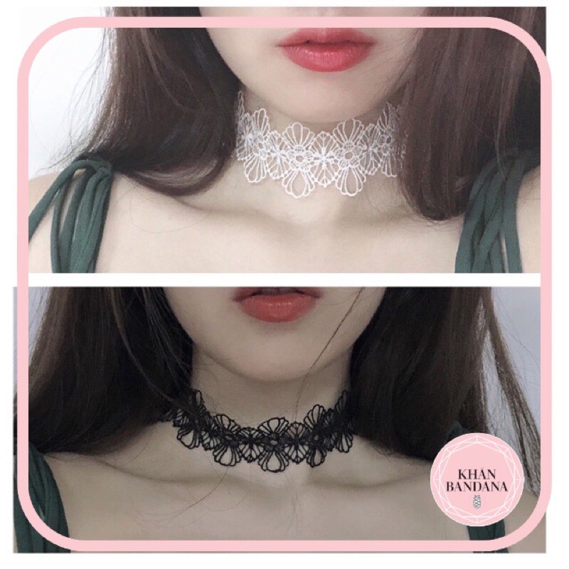 Choker ren trắng - Phụ kiện đeo cổ