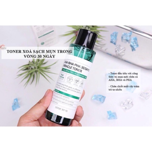 Nước hoa hồng dành cho da mụn Toner AHA - BHA - PHA 30 DAYS MIRACLE TONER