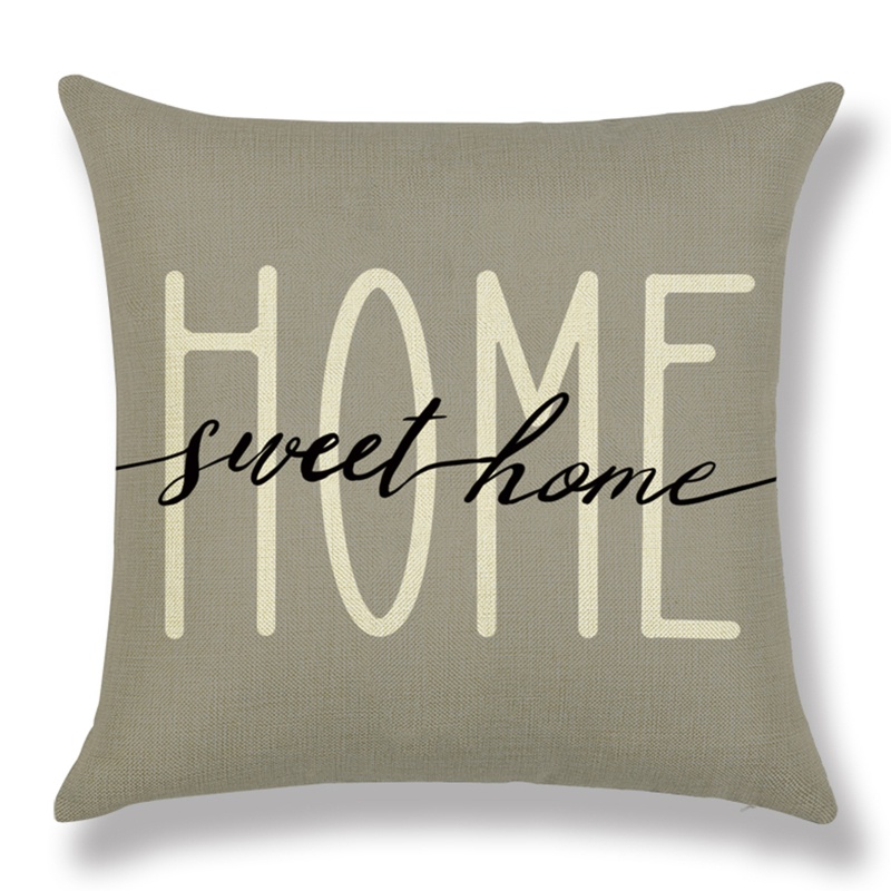 Bộ 4 Vỏ Gối Vải Lanh In Hình Chậu Cây Bạch Đàn / Lá Bạch Đàn / Chữ Cái Trang Trí Nhà Cửa / Văn Phòng