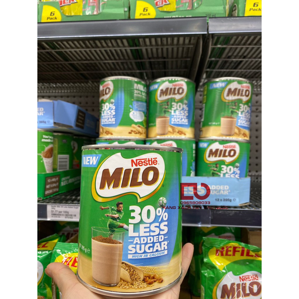 Sữa Nestle Milo 30% Less Added Sugar 395g - Úc