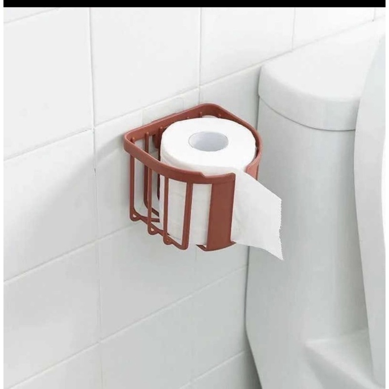 Giỏ đựng giấy vệ sinh bằng nhựa dán tường siêu tiện dụng
