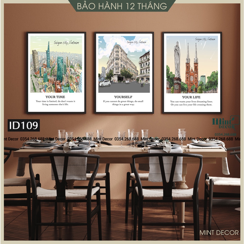 Tranh Thành Phố Sài Gòn Độc Đáo - Tranh Treo Tường Trang Trí Đẹp, Hiện Đại