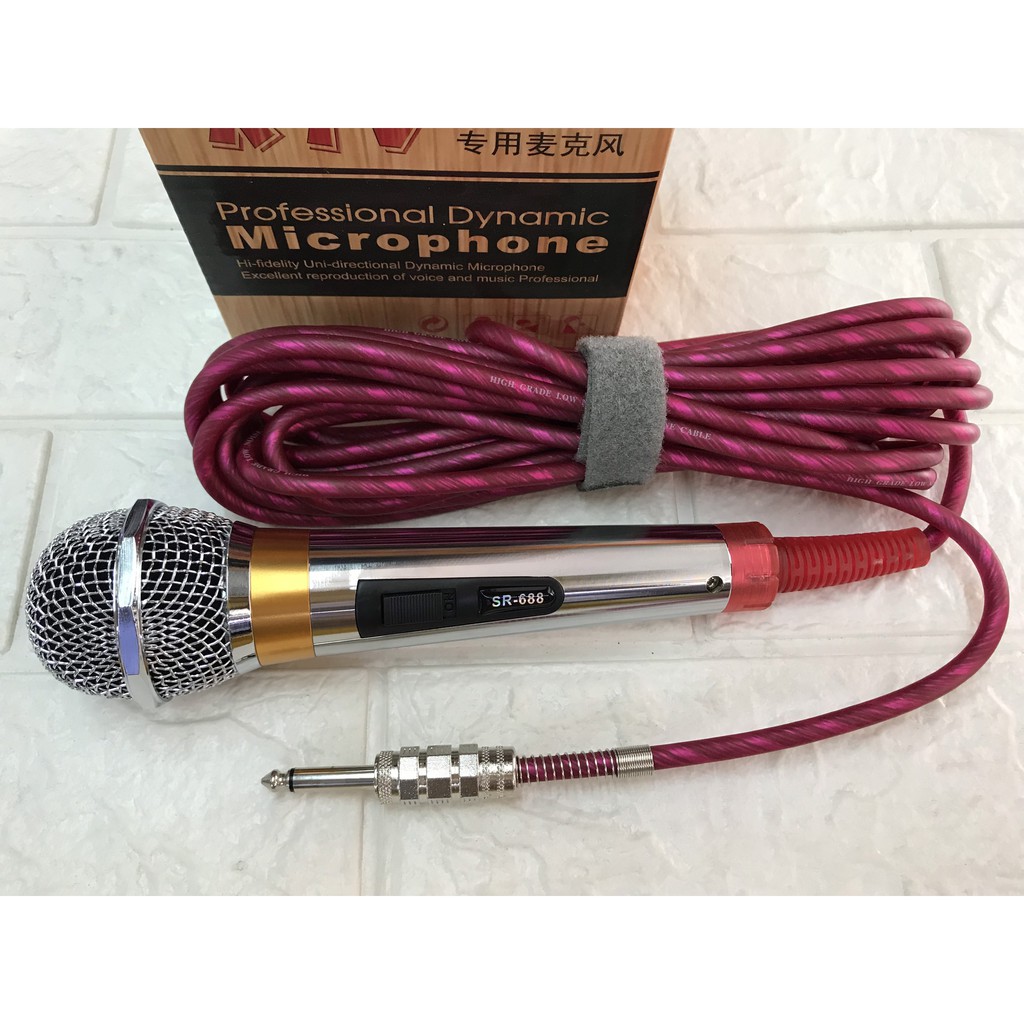 Micro Karaoke KTV Có Dây SR-688 chính hãng