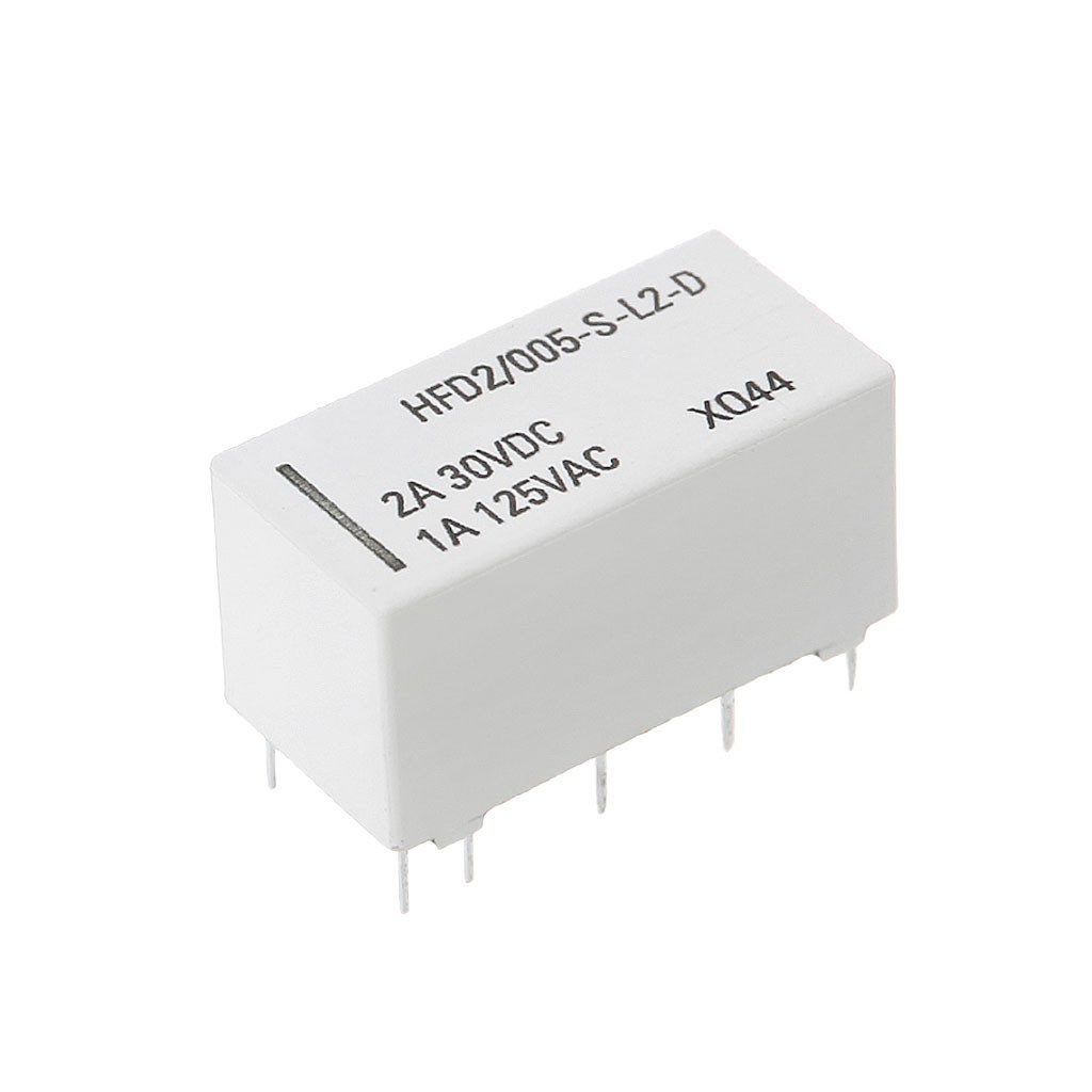 Rơ le tự giữ khi mất điện 12V DPDT 2A 30VDC 1A 125VAC HFD2/005-S-L2-D đa dụng