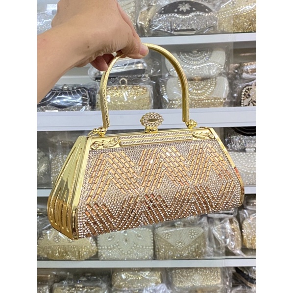 Bóp Đầm Đeo Vai Kết Hạt Thủ Công Hàng Cao Cấp Có Quai{ Nhận giao hoả tốc trong ngày khu vực tphcm}