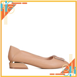 Giày công sở - giày cao gót nữ 3p HT.NEO kiểu dáng mới nhất và cực hot hè 2021, da bò mềm mại, đính hình vuông CS160