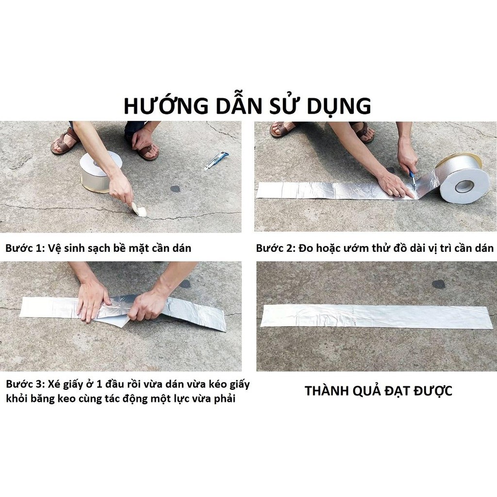 Cuộn băng keo dính siêu chắc đa năng chống thấm cao cấp: vá chậu thủng, ống nước rò, mái tôn dột