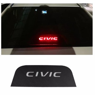 Tem decal carbon 3D dán đèn phanh kính sau xe ô tô Civic