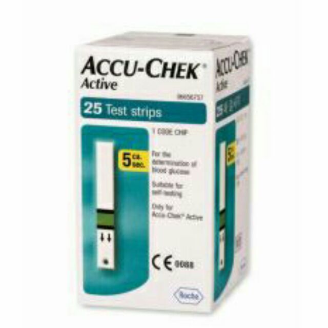 Que thử đường huyết accu-check active hộp 25 que