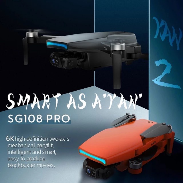 Flycam SG108 Pro GPS Máy Bay Camera 4K Chống Rung 2 Trục, Tầm Xa 1000M Bay 20 Phút, Động Cơ Không Chổi Than Mạnh Mẽ