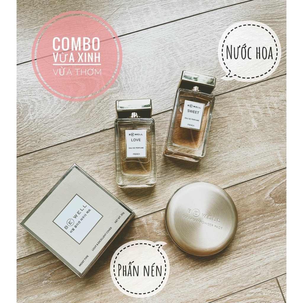 Phấn phủ BE’WELL - COLLAGEN - PACT siêu mịn