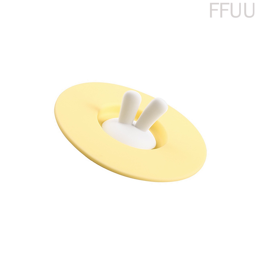 Nắp Đậy Cốc Nước Bằng Silicon Chống Bụi Hình Hoạt Hình Màu Vàng Dễ Thương Tiện Dụng 86