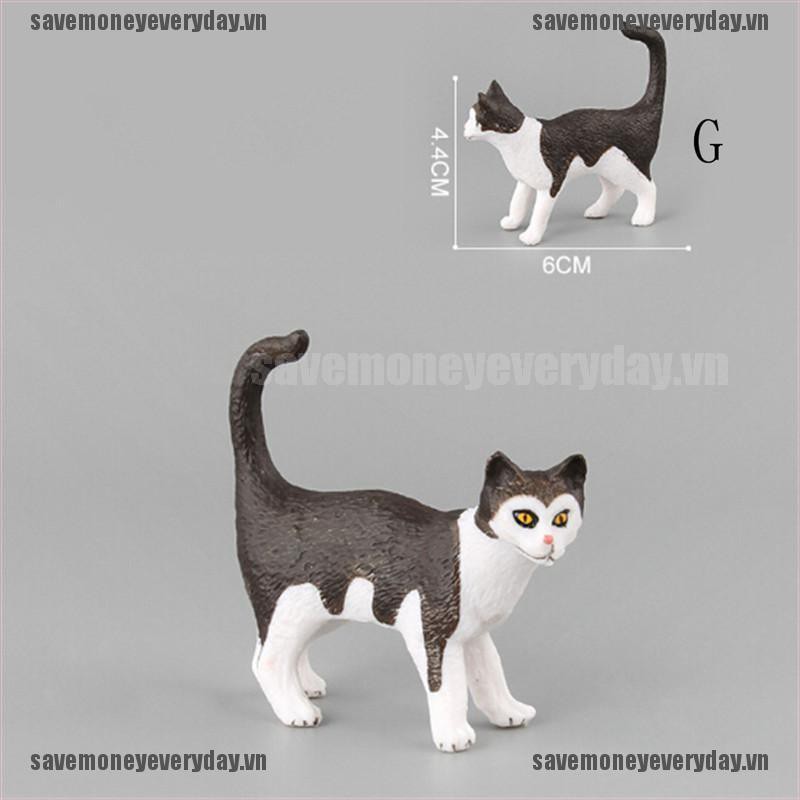 [🍄🍄Save] Farm Simulation Mini Cat Animal Model Plastic Figures Decoration Kids Gift Toy [VN]
