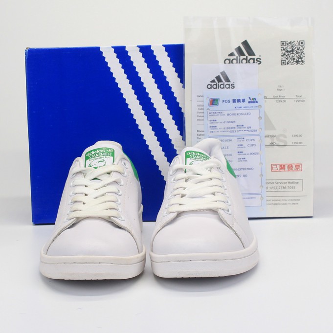 Giày thể thao sneaker🔥 stan smith màu trắng gót xanh 🔥full size, full bill box hàng 1:1