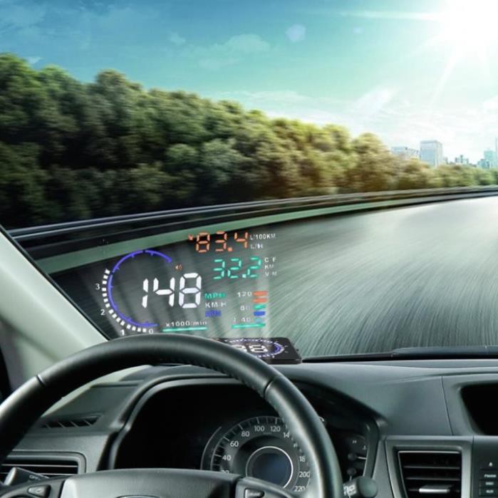 Mua ngay Cảm biến hiển thị tốc độ lên kính lái HUD A8 - Bộ hiển thị tốc độ xe ô tô cổng ODBII [Giảm giá 5%]