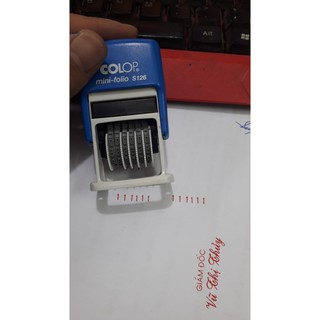 [Rẻ Vô Định] Dấu số liền mực 6 số 3mm (Colop S126)