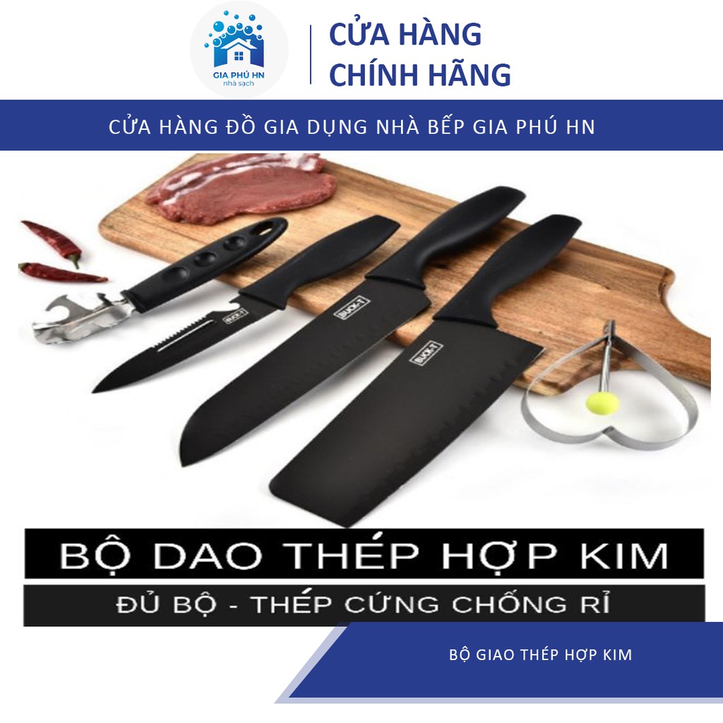 Bộ Dao 4 Món Thép Hợp Kim Chống Rỉ , Tiện Lợi